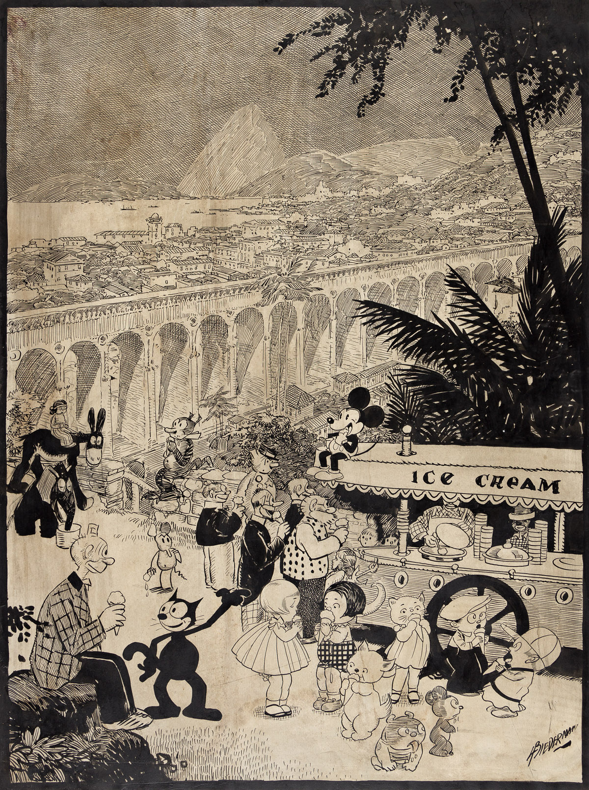(DISNEY / KING FEATURES) LOUIS BIEDERMANN (1874-1957) Rio de Janeiro with Sugarloaf Mountain in the background.